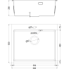 Mexen Solix évier en acier inoxydable à 1 bac 600 x 500 mm, inox HC - 6408601000-01HC
