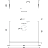 Mexen Solix évier en acier inoxydable 1 bac 600 x 500 mm, doré - 6408601000-55