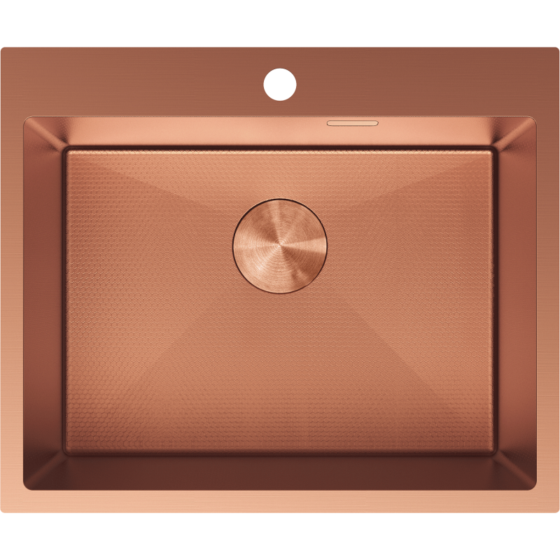Mexen Solix évier en acier inoxydable 1-bassin 600 x 500 mm, cuivre HC - 6408601000-65HC