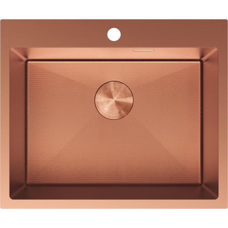 Mexen Solix évier en acier inoxydable 1 bac 600 x 500 mm, cuivre HC - 6408601000-65HC