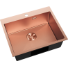 Mexen Solix évier en acier inoxydable 1-bassin 600 x 500 mm, cuivre HC - 6408601000-65HC