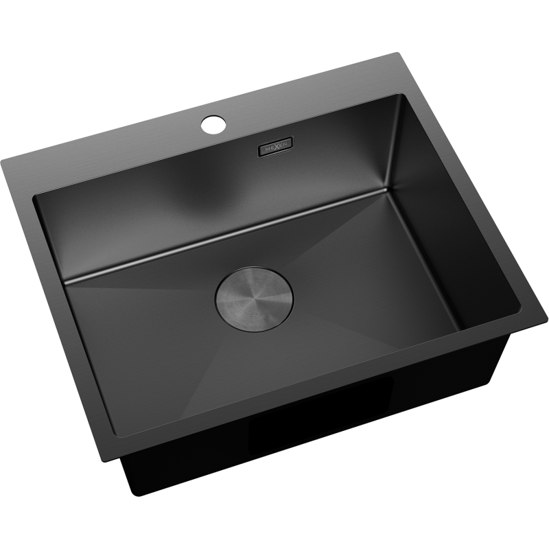 Mexen Solix évier en acier inoxydable 1 bac 600 x 500 mm, noir - 6408601000-70