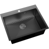 Mexen Solix évier en acier inoxydable 1 bac 600 x 500 mm, noir - 6408601000-70