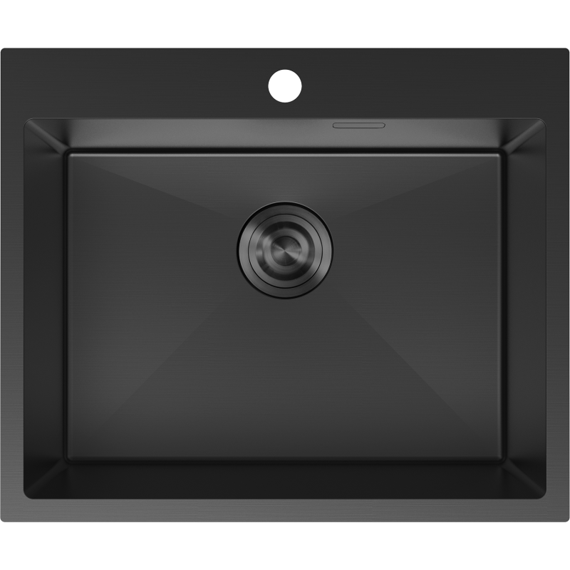 Mexen Solix évier en acier inoxydable 1 bac 600 x 500 mm, noir - 6408601000-70