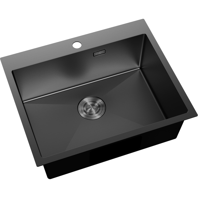 Mexen Solix évier en acier inoxydable 1 bac 600 x 500 mm, noir - 6408601000-70