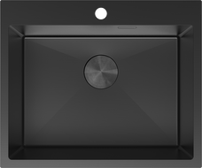 Mexen Solix évier en acier inoxydable 1 bac 600 x 500 mm, noir - 6408601000-70