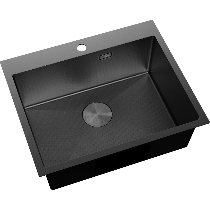 Mexen Solix évier en acier inoxydable 1-bassin 600 x 500 mm, noir HC - 6408601000-70HC