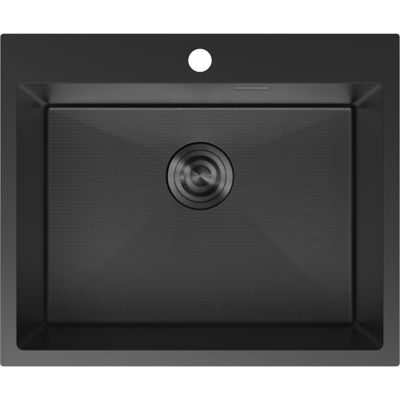 Mexen Solix évier en acier inoxydable 1-bassin 600 x 500 mm, noir HC - 6408601000-70HC