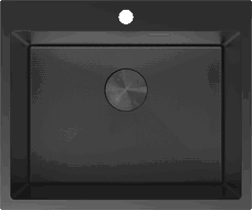 Mexen Solix évier en acier inoxydable 1-bassin 600 x 500 mm, noir HC - 6408601000-70HC