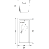 Mexen Trixo évier en acier inoxydable 1 bac 230 x 440 mm, inox HC - 6411221000-01HC
