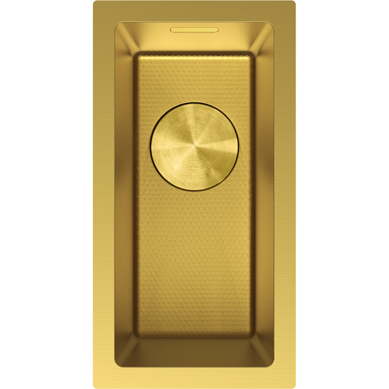 Mexen Trixo évier en acier inoxydable 1 cuve 230 x 440 mm, doré HC - 6411221000-55HC