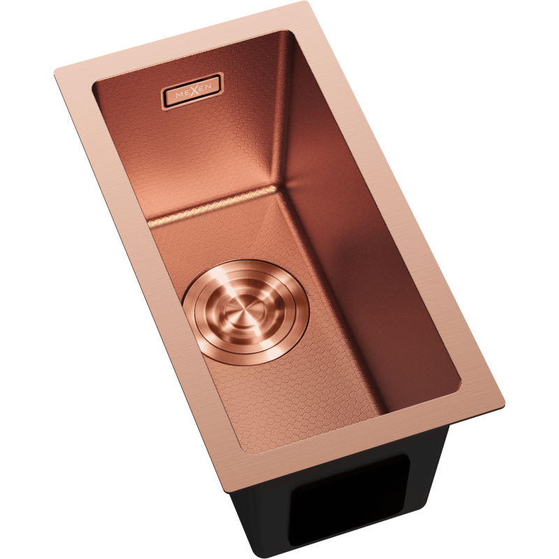 Mexen Trixo évier en acier inoxydable 1 bac 230 x 440 mm, cuivre HC - 6411221000-65HC
