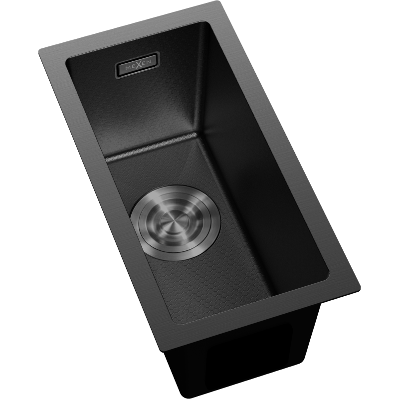 Mexen Trixo évier en acier inoxydable 1 bac 230 x 440 mm, noir HC - 6411221000-70HC