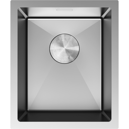 Mexen Trixo évier en acier 1 bac 370 x 440 mm, inox - 6412371000-01