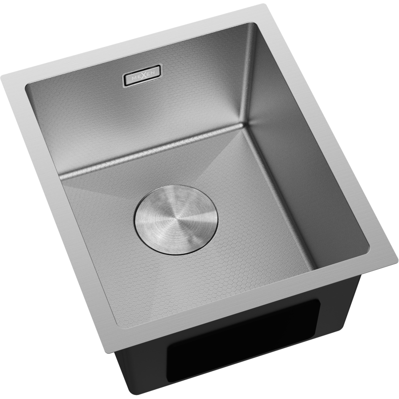 Mexen Trixo évier en acier 1 bac 370 x 440 mm, inox HC - 6412371000-01HC