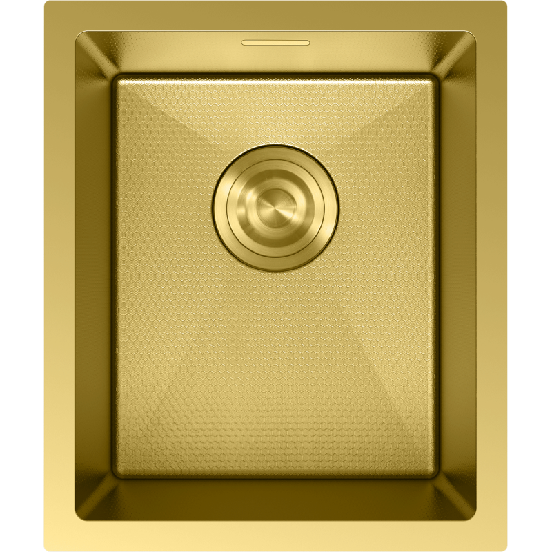 Mexen Trixo évier en acier inoxydable à 1 bac 370 x 440 mm, doré HC - 6412371000-55HC