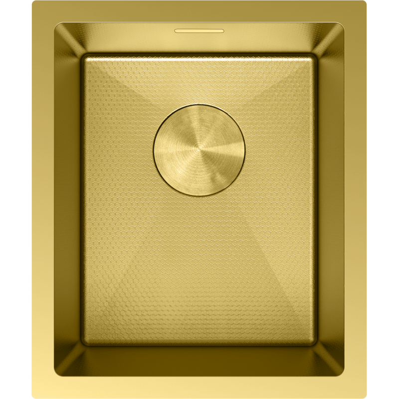 Mexen Trixo évier en acier inoxydable à 1 bac 370 x 440 mm, doré HC - 6412371000-55HC