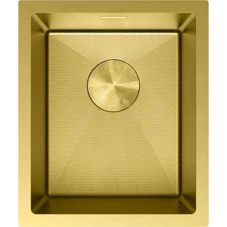 Mexen Trixo évier en acier inoxydable à 1 bac 370 x 440 mm, doré HC - 6412371000-55HC