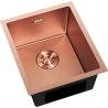 Mexen Trixo évier en acier inoxydable 1 cuve 370 x 440 mm, cuivre HC - 6412371000-65HC