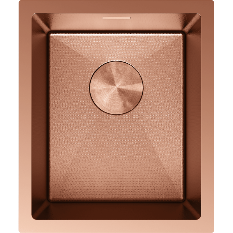 Mexen Trixo évier en acier inoxydable 1 cuve 370 x 440 mm, cuivre HC - 6412371000-65HC