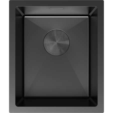Mexen Trixo évier en acier inoxydable 1 bac 370 x 440 mm, noir - 6412371000-70