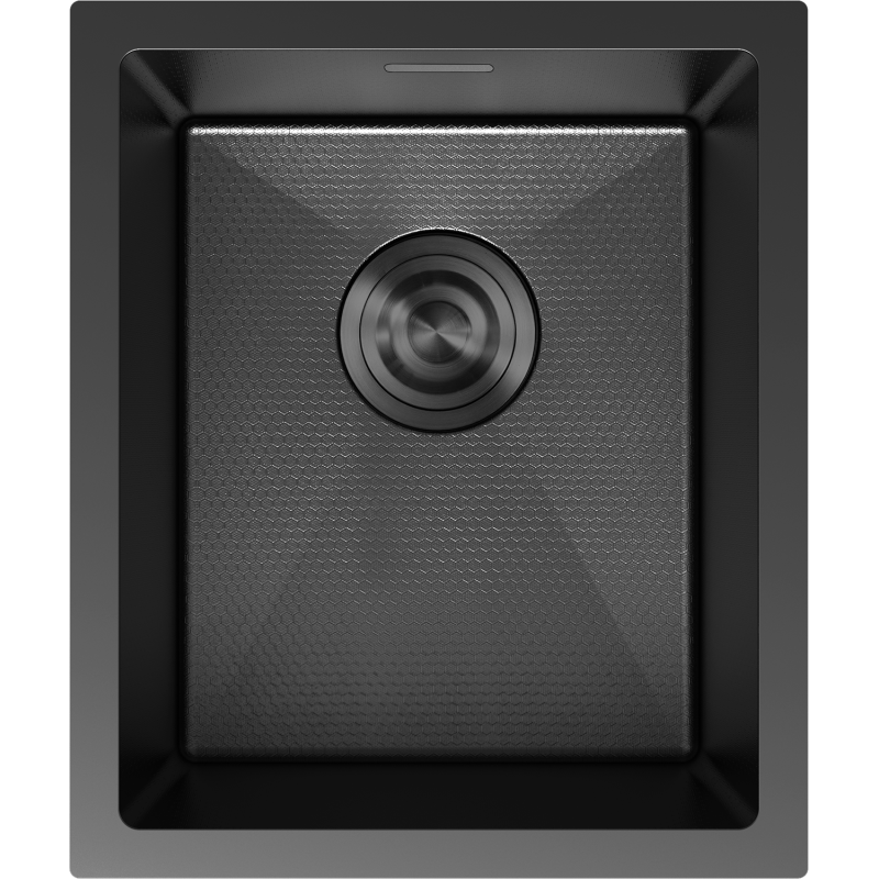 Mexen Trixo évier en acier inoxydable 1 bac 370 x 440 mm, noir HC - 6412371000-70HC