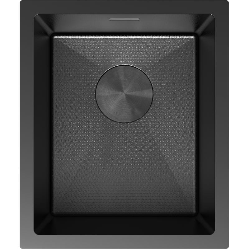 Mexen Trixo évier en acier inoxydable 1 bac 370 x 440 mm, noir HC - 6412371000-70HC