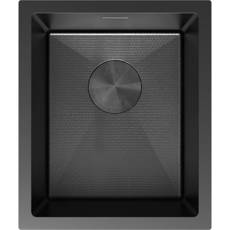 Mexen Trixo évier en acier inoxydable 1 bac 370 x 440 mm, noir HC - 6412371000-70HC
