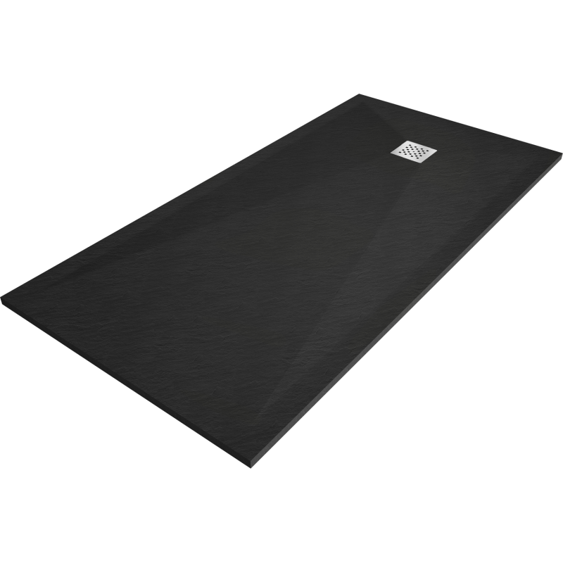 Mexen Stone+ receveur de douche rectangulaire en composite 160 x 70 cm, noir - 44707016