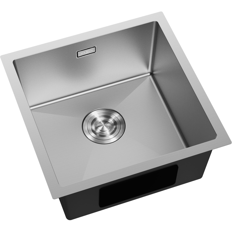 Mexen Trixo évier en acier inoxydable 1 cuve 440 x 440 mm, inox - 6413441000-01