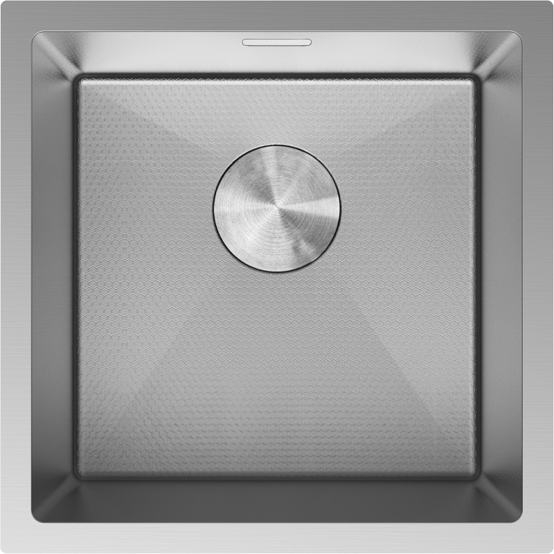 Mexen Trixo évier en acier inoxydable à 1 bac 440 x 440 mm, inox HC - 6413441000-01HC