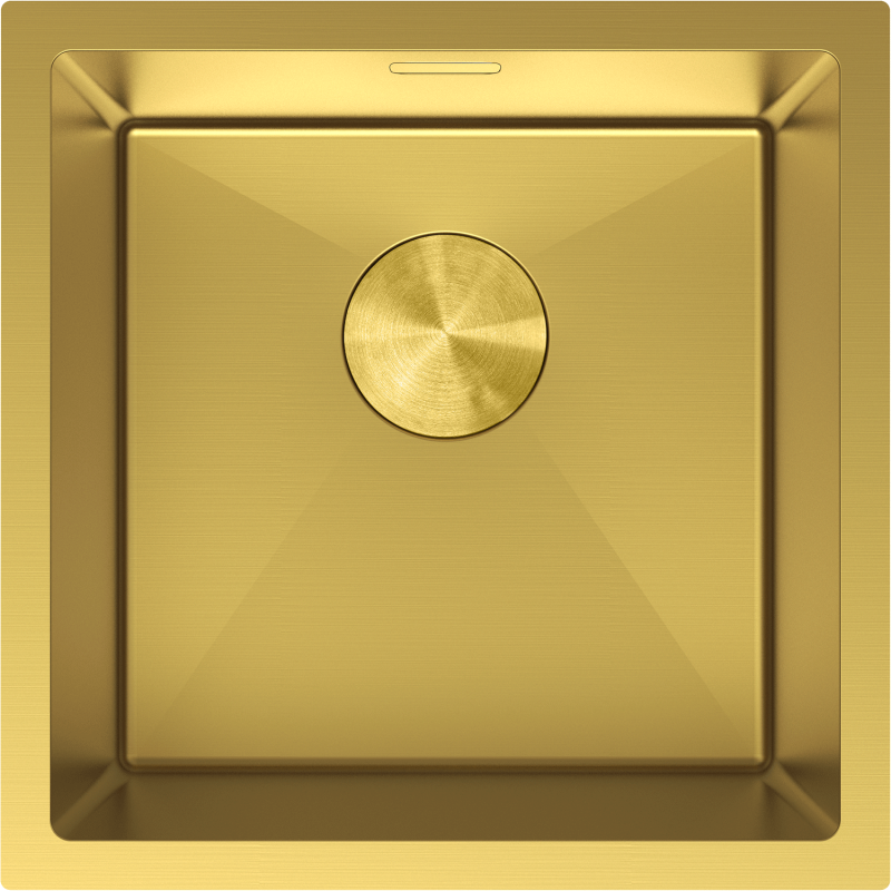 Mexen Trixo évier en acier inoxydable à 1 bac 440 x 440 mm, doré - 6413441000-55