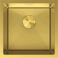 Mexen Trixo évier en acier inoxydable à 1 bac 440 x 440 mm, doré - 6413441000-55