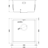 Mexen Trixo évier en acier inoxydable 1 bac 440 x 440 mm, doré HC - 6413441000-55HC