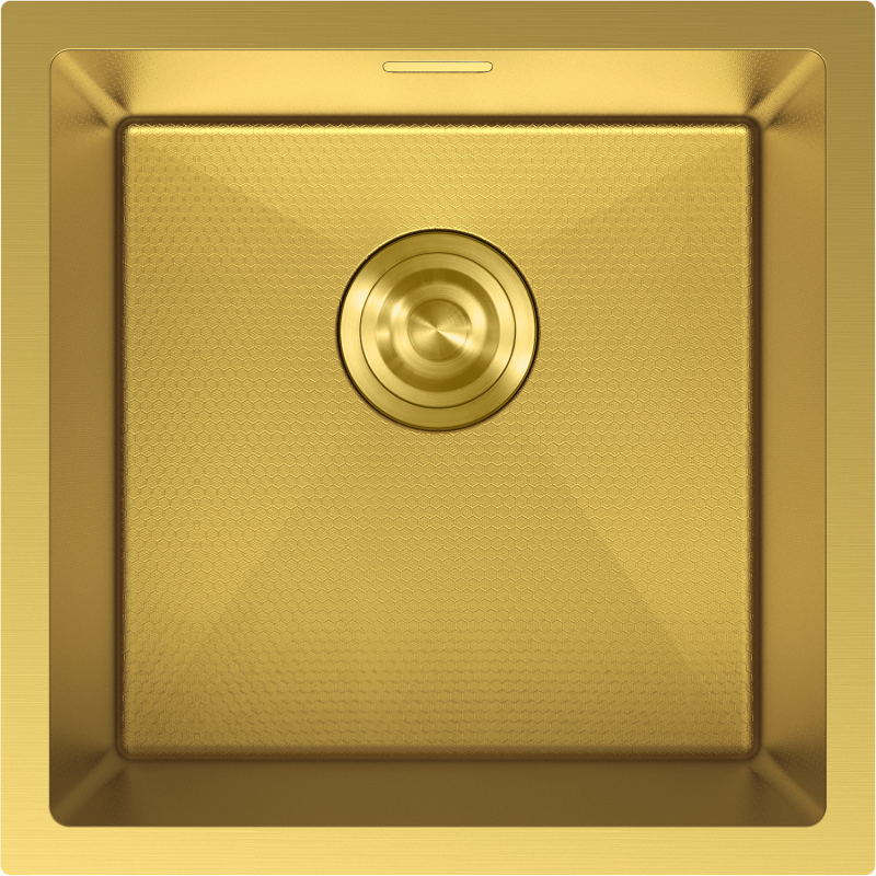 Mexen Trixo évier en acier inoxydable 1 bac 440 x 440 mm, doré HC - 6413441000-55HC