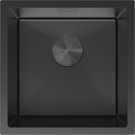 Mexen Trixo évier en acier inoxydable 1 bac 440 x 440 mm, noir - 6413441000-70