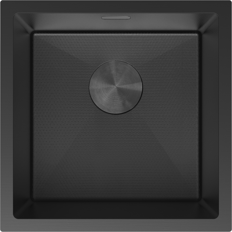 Mexen Trixo évier en acier inoxydable à 1 bac 440 x 440 mm, noir HC - 6413441000-70HC