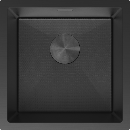 Mexen Trixo évier en acier inoxydable 1 bac 440 x 440 mm, noir HC - 6413441000-70HC