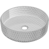 Mexen Aura lavabo en verre à poser 39 x 39 cm, gris - 24013966
