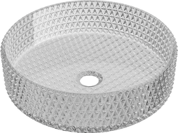 Mexen Aura lavabo en verre à poser 39 x 39 cm, gris - 24013966