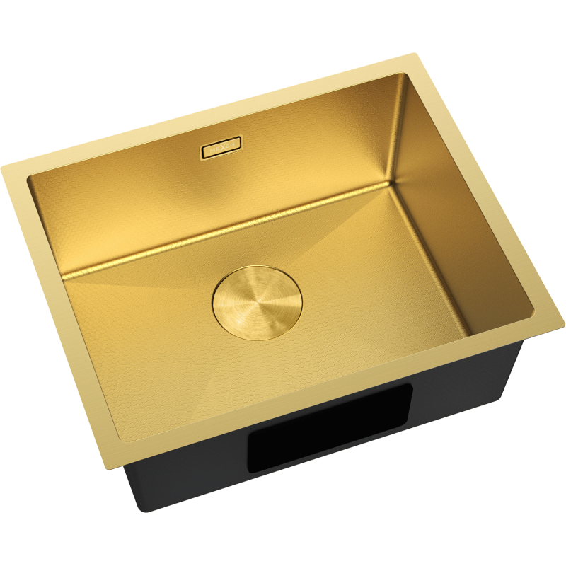 Mexen Trixo évier en acier inoxydable à un bac 540 x 440 mm, doré HC - 6414541000-55HC