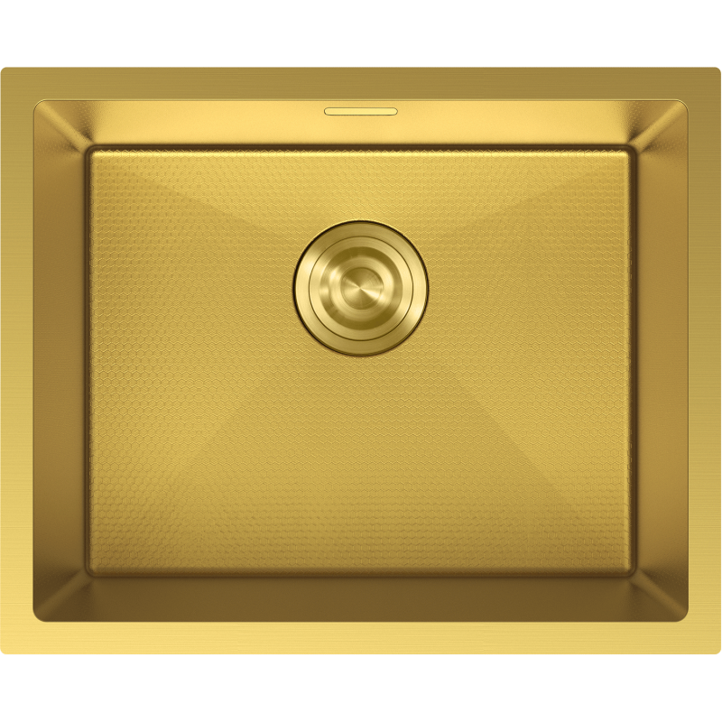 Mexen Trixo évier en acier inoxydable à un bac 540 x 440 mm, doré HC - 6414541000-55HC