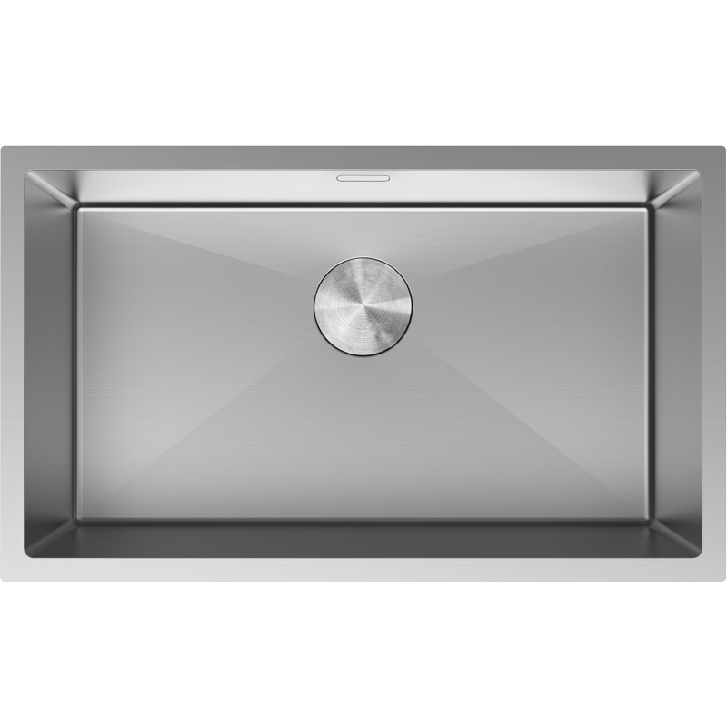 Mexen Trixo évier en acier 1 bac 750 x 440 mm, inox - 6415751000-01