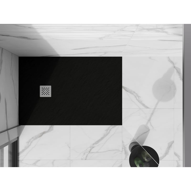 Mexen Stone+ receveur de douche composite rectangulaire 100 x 80 cm, noir - 44708010