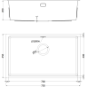 Mexen Trixo évier en acier inoxydable 1 bac 750 x 440 mm, doré HC - 6415751000-55HC