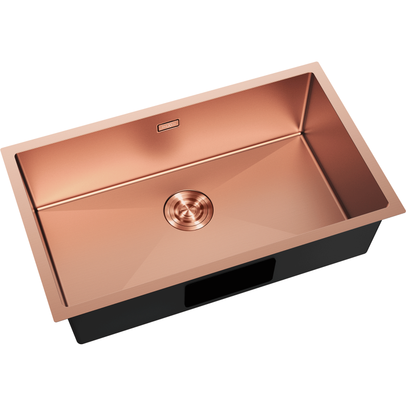 Mexen Trixo évier en acier inoxydable 1 bac 750 x 440 mm, cuivre - 6415751000-65