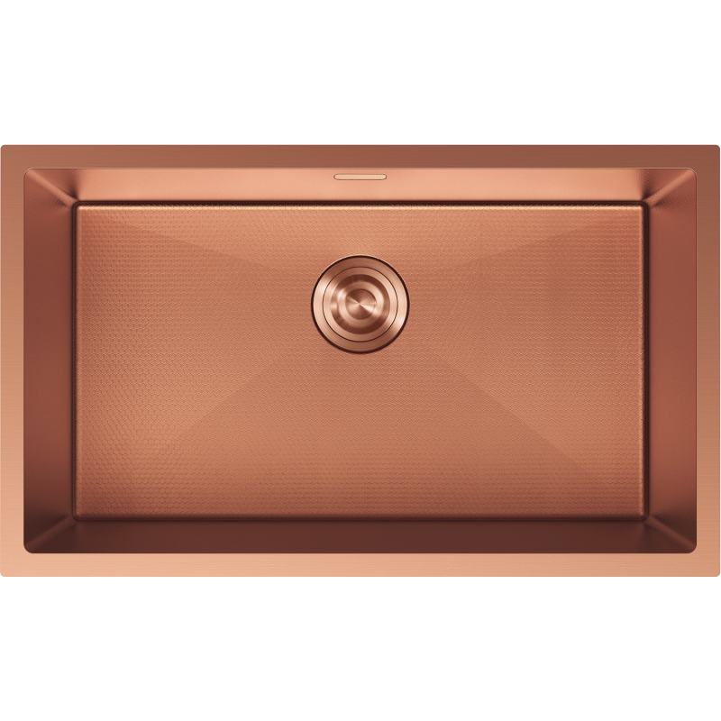 Mexen Trixo évier en acier inoxydable à une cuve 750 x 440 mm, cuivre HC - 6415751000-65HC