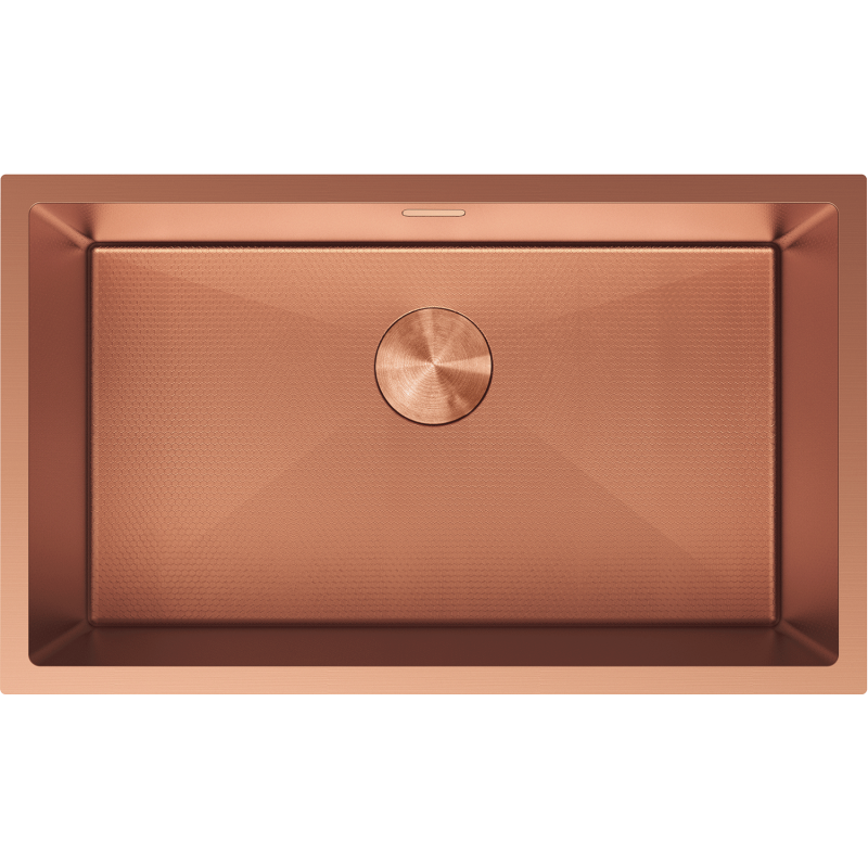 Mexen Trixo évier en acier inoxydable 1-bol 750 x 440 mm, cuivre HC - 6415751000-65HC