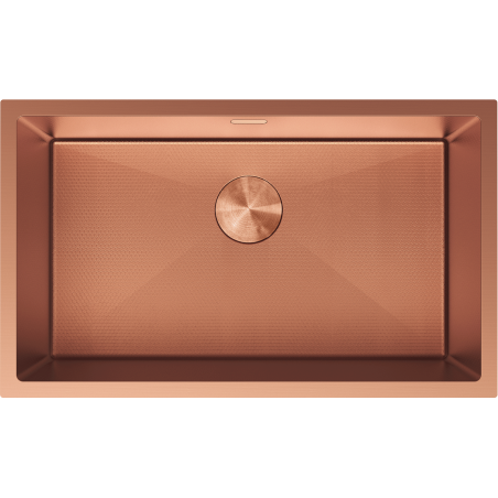 Mexen Trixo évier en acier inoxydable 1-bol 750 x 440 mm, cuivre HC - 6415751000-65HC