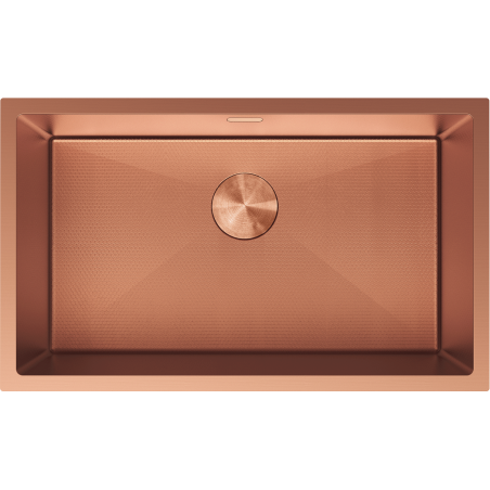 Mexen Trixo évier en acier inoxydable à une cuve 750 x 440 mm, cuivre HC - 6415751000-65HC